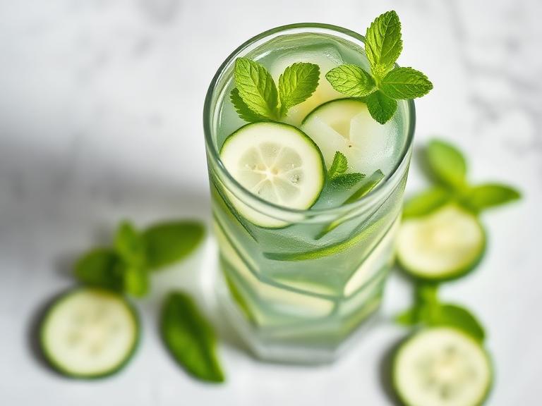 Gurken-Minze-Wasser